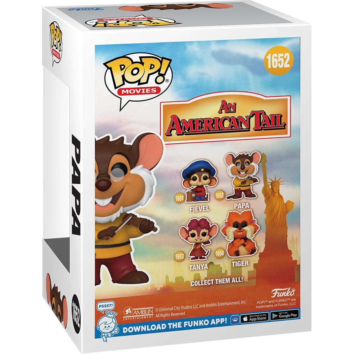 Funko POP! Movies An American Tail 1652 Papa with Violin