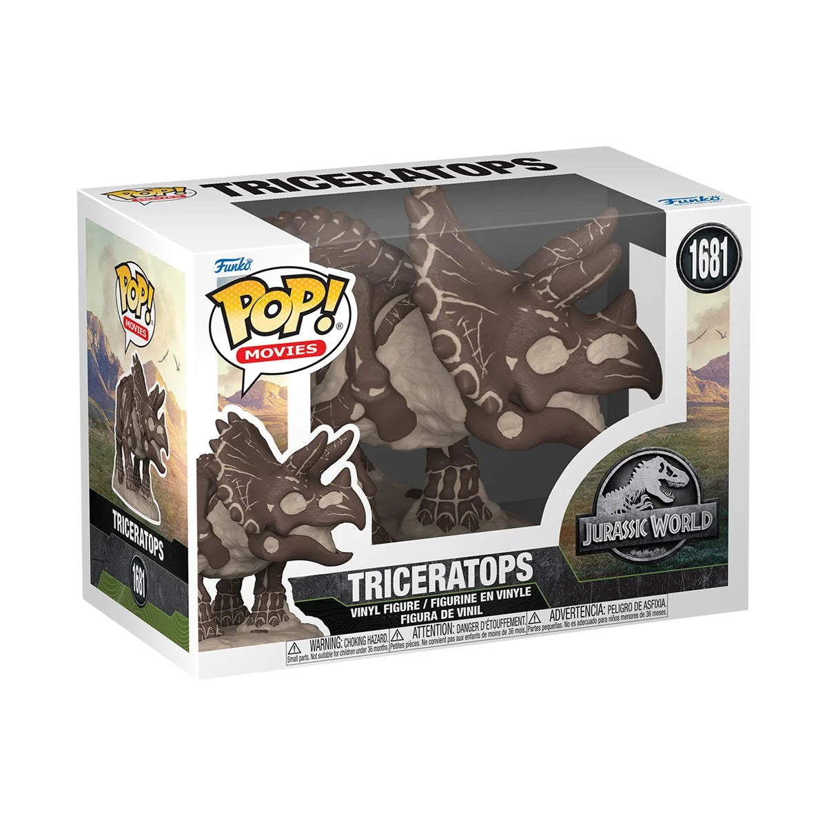 Funko POP! Movies Horror Jurassic Park 1681 Triceratops (Fossil)