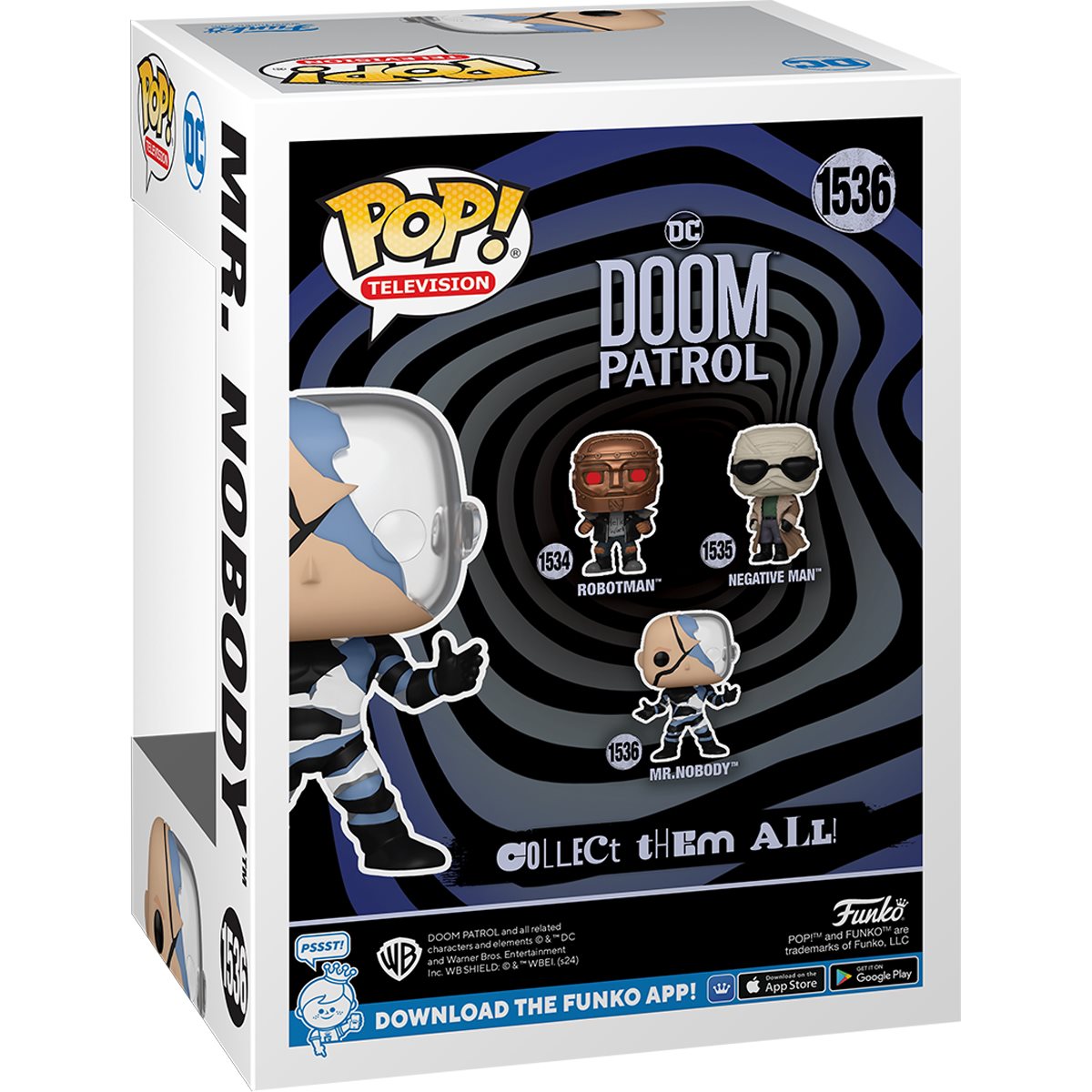 Funko POP! DC Heroes TV Doom Patrol 1536 Mr. Nobody Glow-in-the-Dark GITD