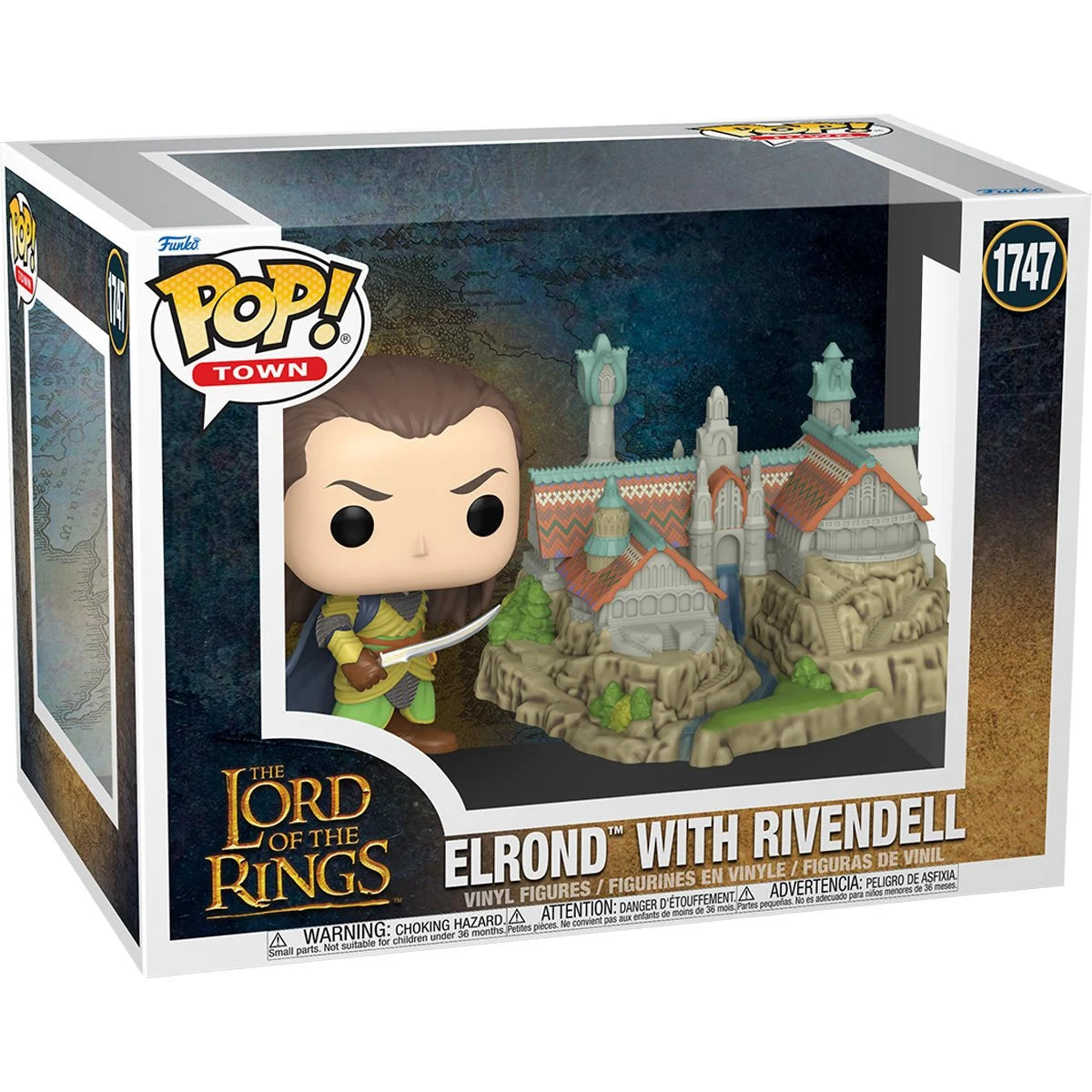 Funko POP! Town Movies Lord of The Rings 1747 Elrond with Rivendell