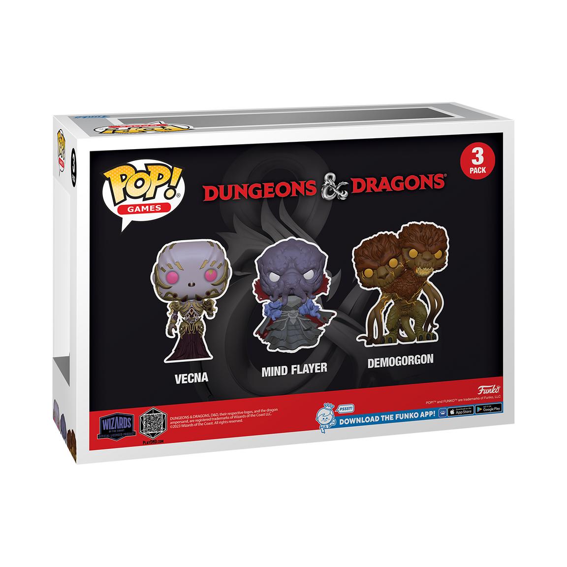 Funko POP! Games Dungeons & Dragons 3-Pack Vecna / Mind Flayer / Demogorgon GameStop Exclusive
