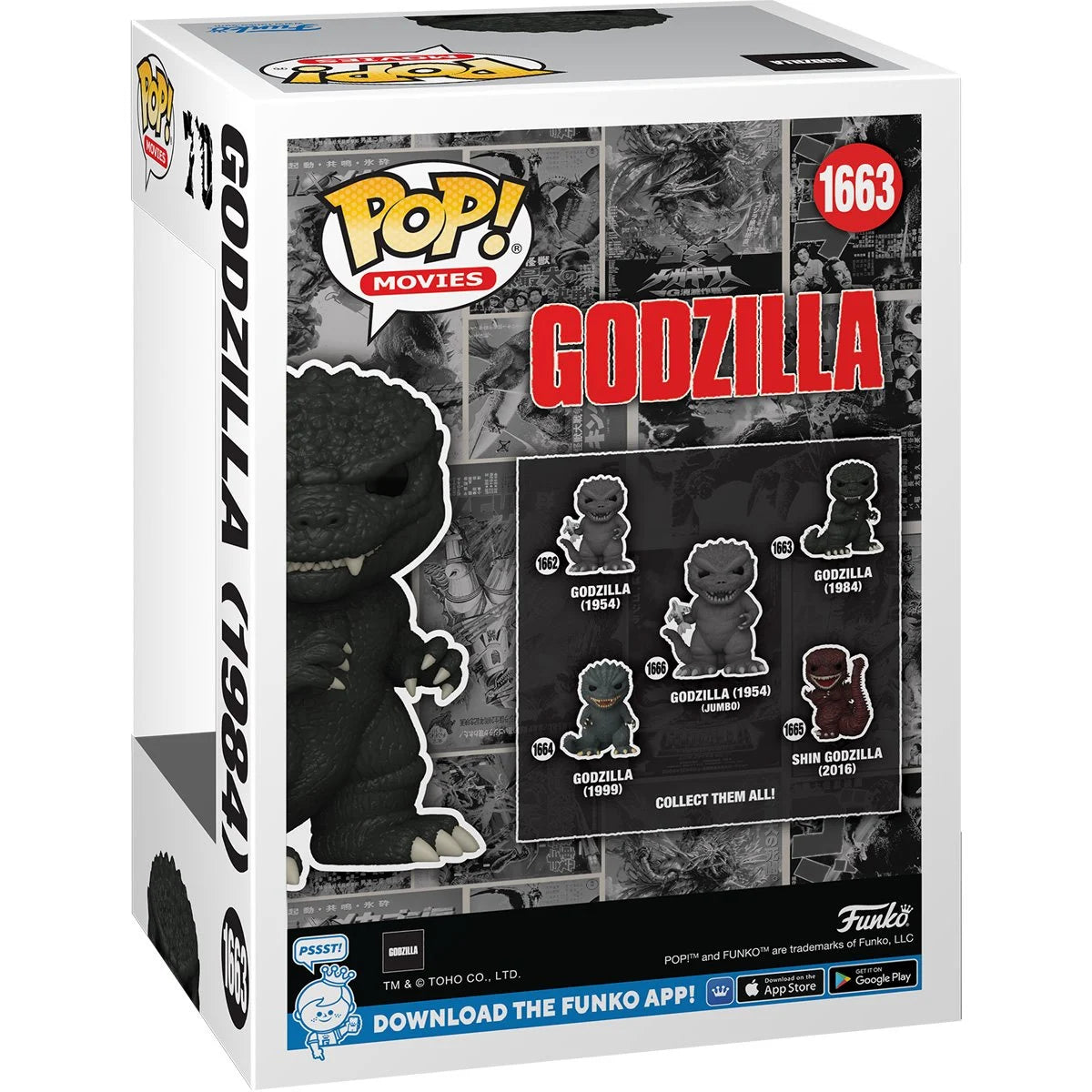 Funko POP! Movies Horror Godzilla 70th Anniversary 1663 Godzilla (1984) with Chance of CHASE