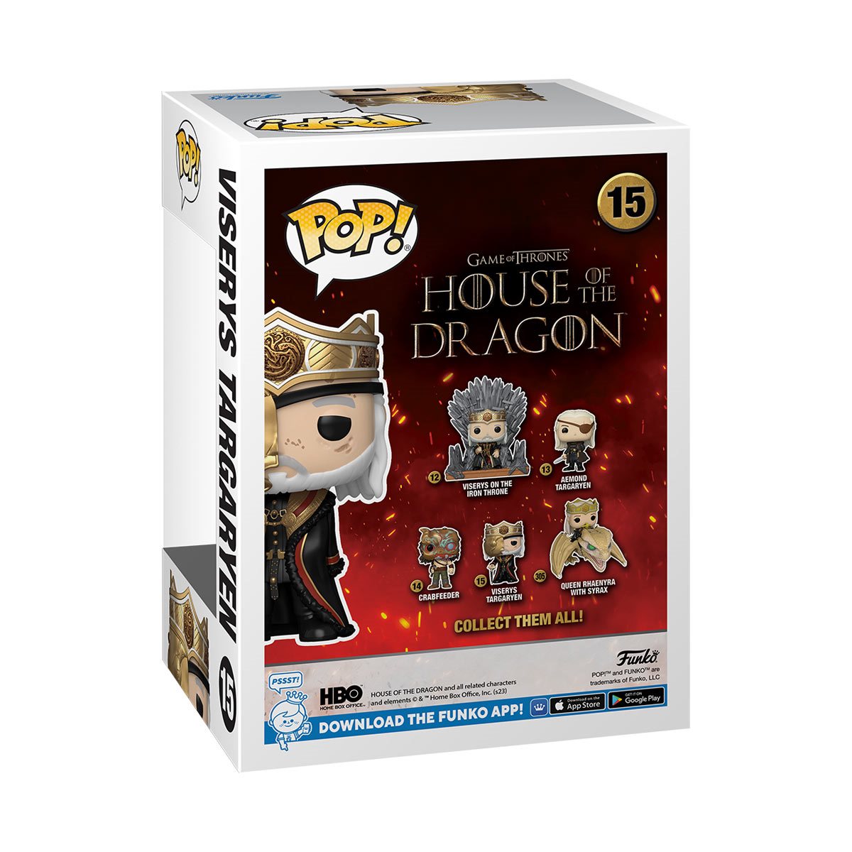 Funko POP! TV Game of Thrones: House of The Dragon 15 Viserys Targaryen with Mask Common and Chase