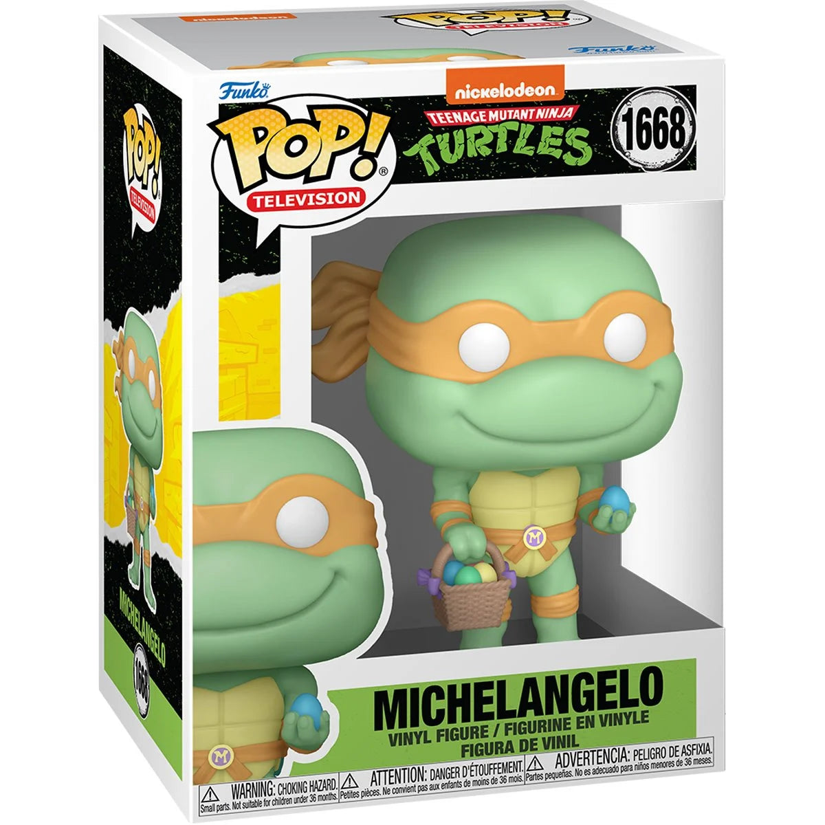 Funko POP! TV Holiday Teenage Mutant Ninja Turtles 1668 Michelangelo with Basket (Easter Pastel)