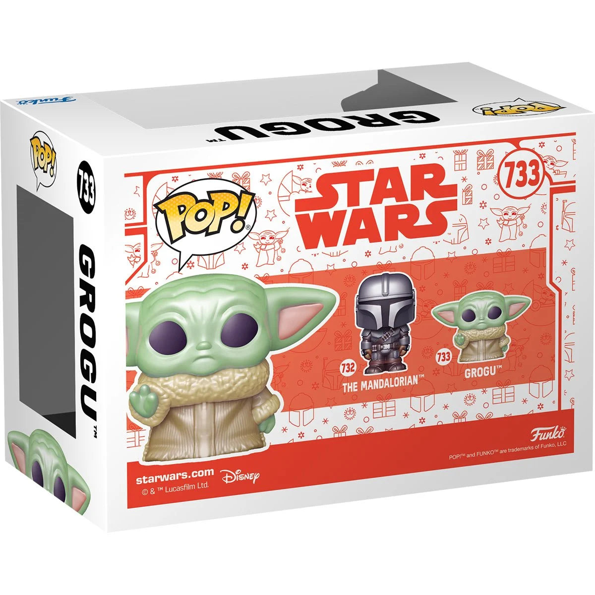 Funko POP! Star Wars The Mandalorian Holiday 733 Grogu (The Child, Baby Yoda) Blown Ornament Style