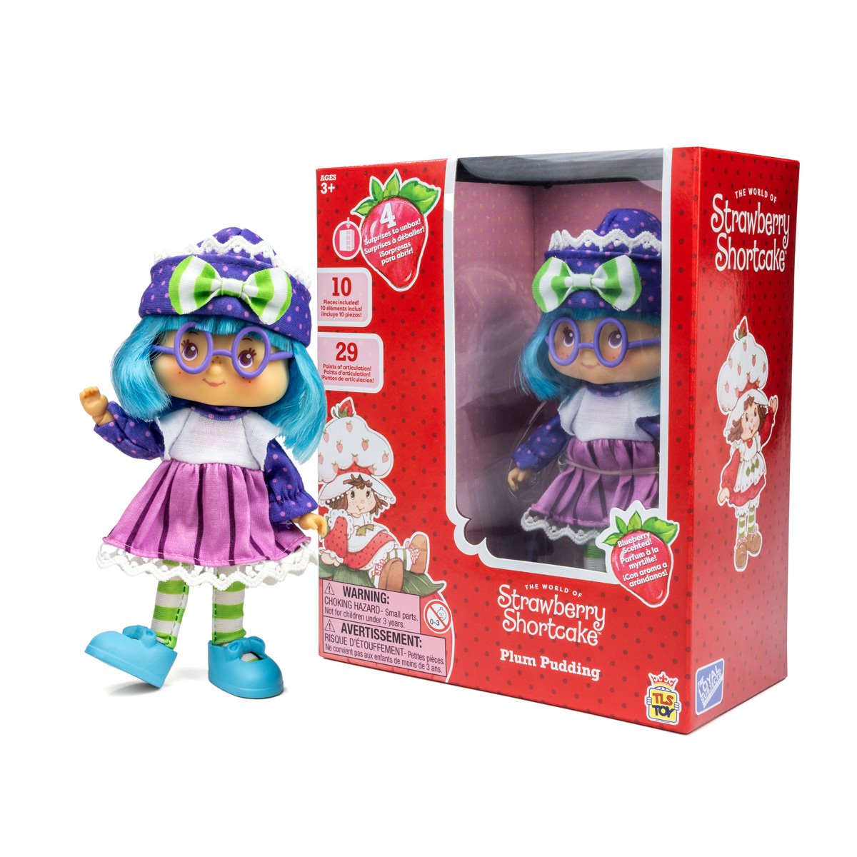 The Loyal Subjects Strawberry Shortcake 5 1/2-Inch Plum Pudding Retro Fashion Doll San Diego Comic Con 2024 Exclusive
