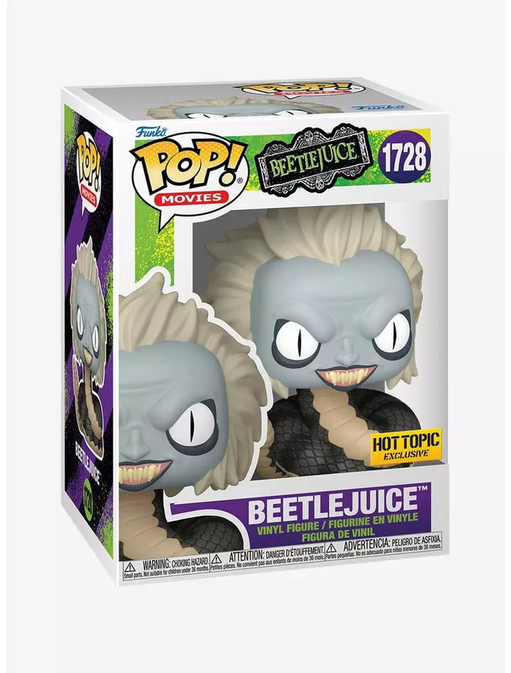 Funko POP! Movies Horror Beetlejuice 1728 Beetlejuice as Snake Hot Topic Exclusive
