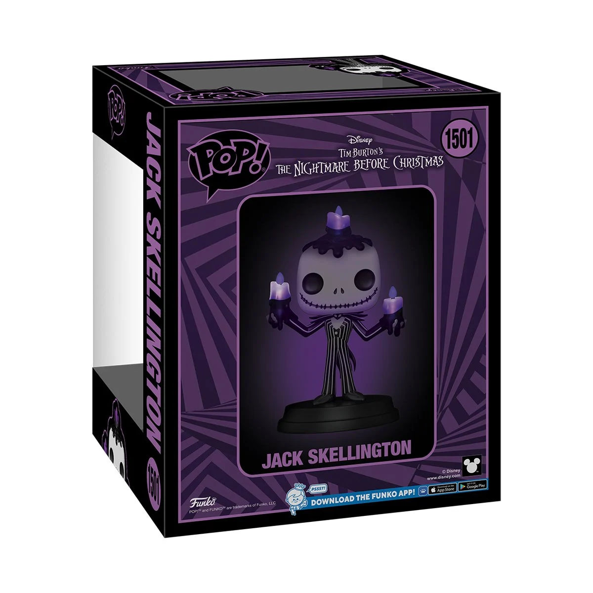 Funko POP! 6" Super Deluxe Halloween The Nightmare Before Christmas 1501 Jack Skellington with Light-Up Candles