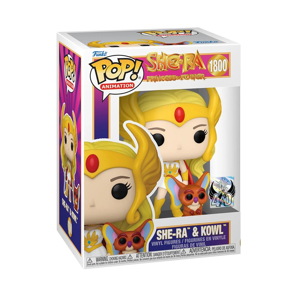 Funko POP! TV She-Ra: Princess of Power 1800 She-Ra & Kowl 40th Anniversary