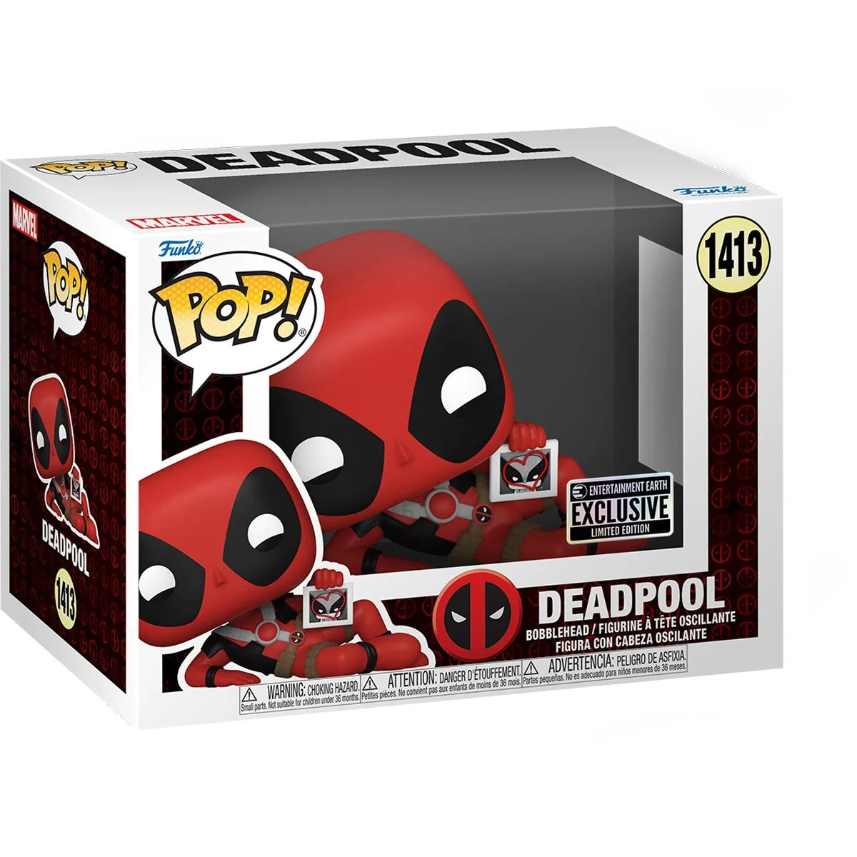 Funko POP! Marvel Movies Deadpool & Wolverine 1413 Deadpool Hearts Wolverine Entertainment Earth Exclusive