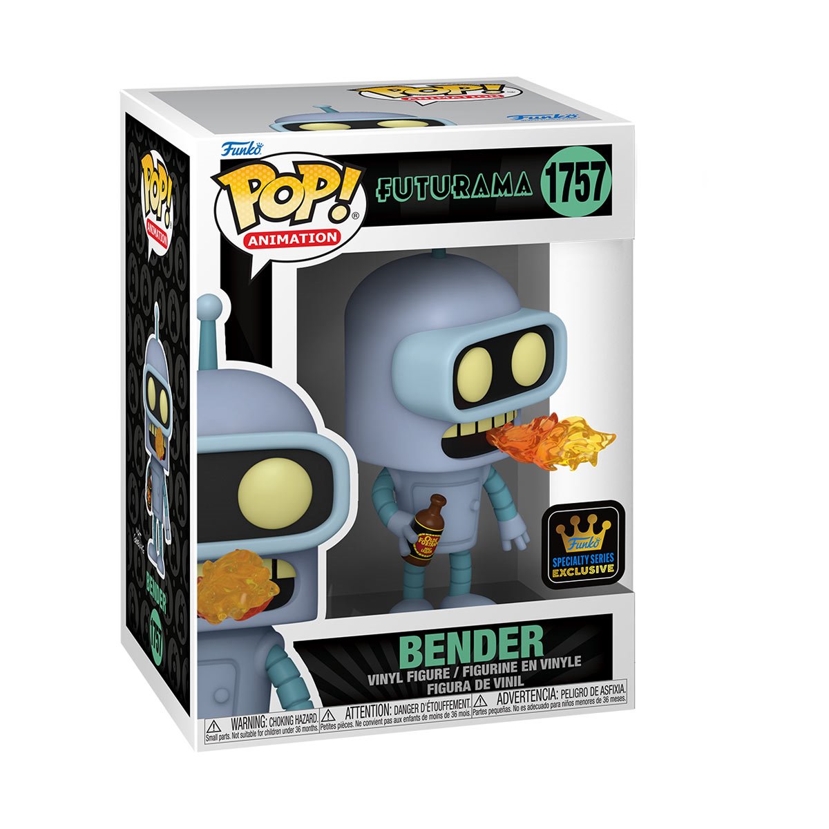 Funko POP! TV Futurama 1757 Bender Specialty Series Exclusive Common and Glow CHASE