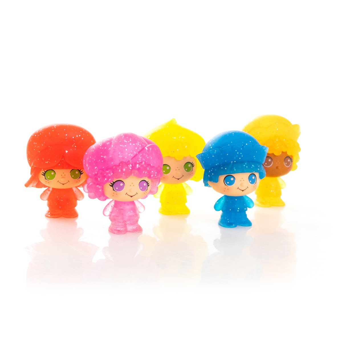 The Loyal Subjects Strawberry Shortcake 1 1/2-Inch Cheebee Mini-Figures Berry Besties Glitter 5-Pack Collector Set San Diego Comic Con 2024 Exclusive