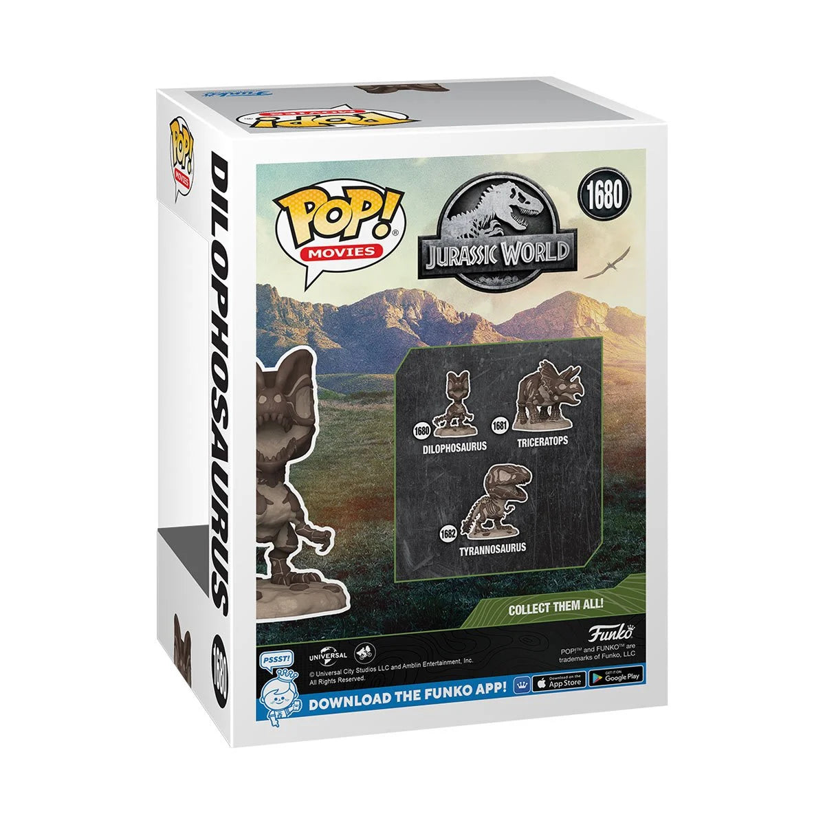 Funko POP! Movies Horror Jurassic Park 1680 Dilophosaurus (Fossil)