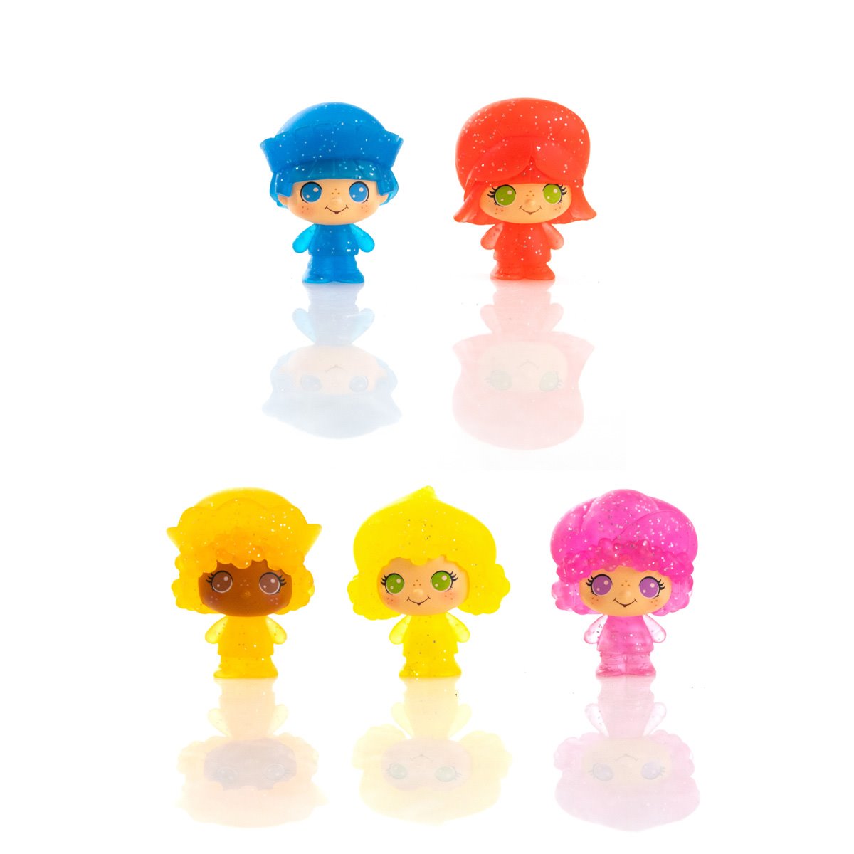 The Loyal Subjects Strawberry Shortcake 1 1/2-Inch Cheebee Mini-Figures Berry Besties Glitter 5-Pack Collector Set San Diego Comic Con 2024 Exclusive