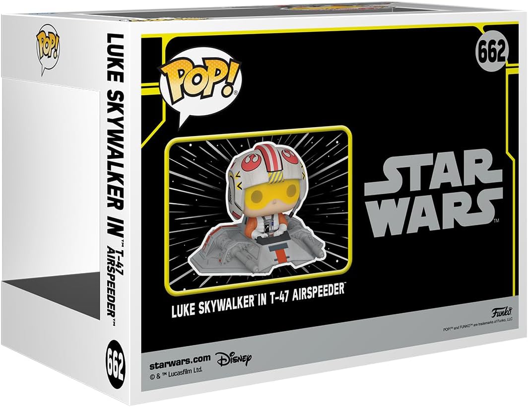 Funko POP! Rides Super Deluxe Star Wars Hyperspace Heroes 662 Luke Skywalker in T-47 Airspeeder Amazon Exclusive