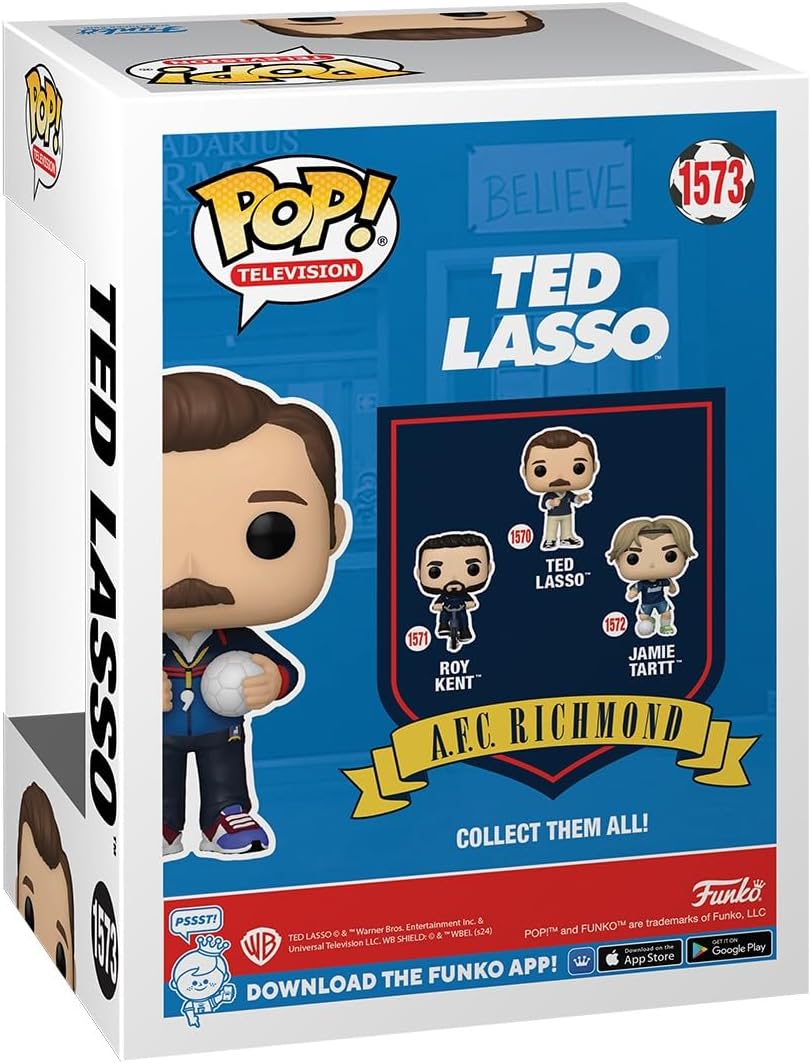Funko POP! TV Apple+ Ted Lasso 1573 Ted Lasso with Ball Amazon Exclusive