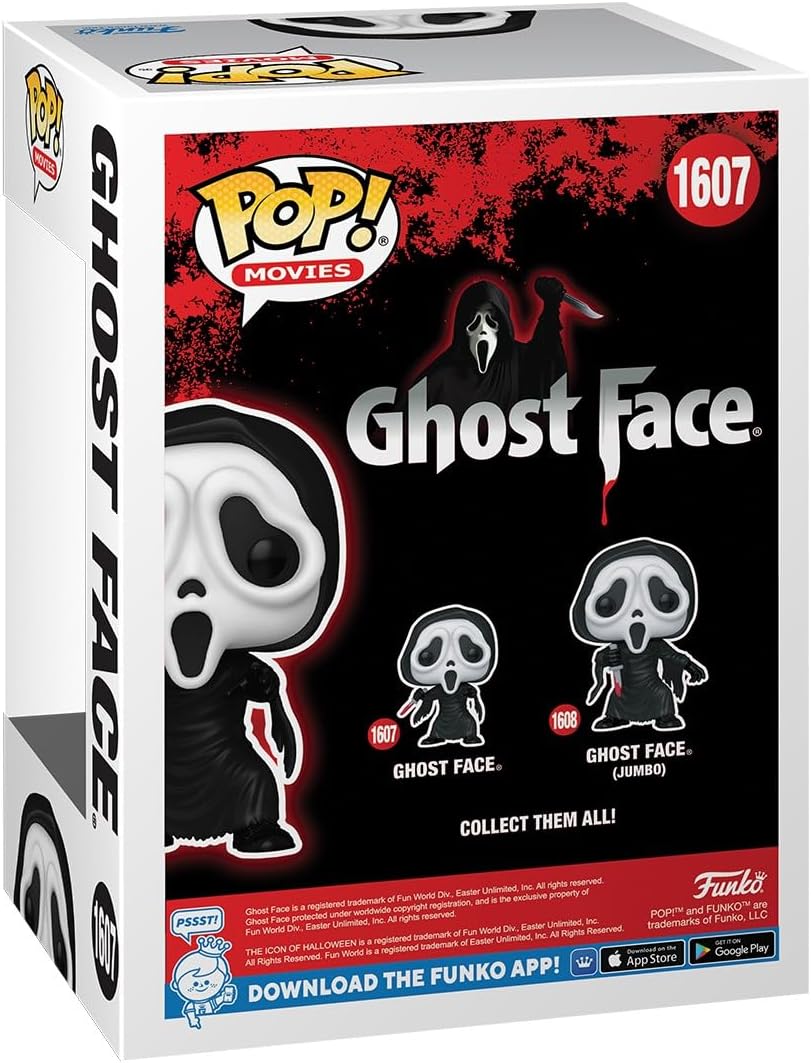 Funko POP! Movies Horror Scream 1607 Ghost Face with Bloody Knife Glow in the Dark GITD Amazon Exclusive