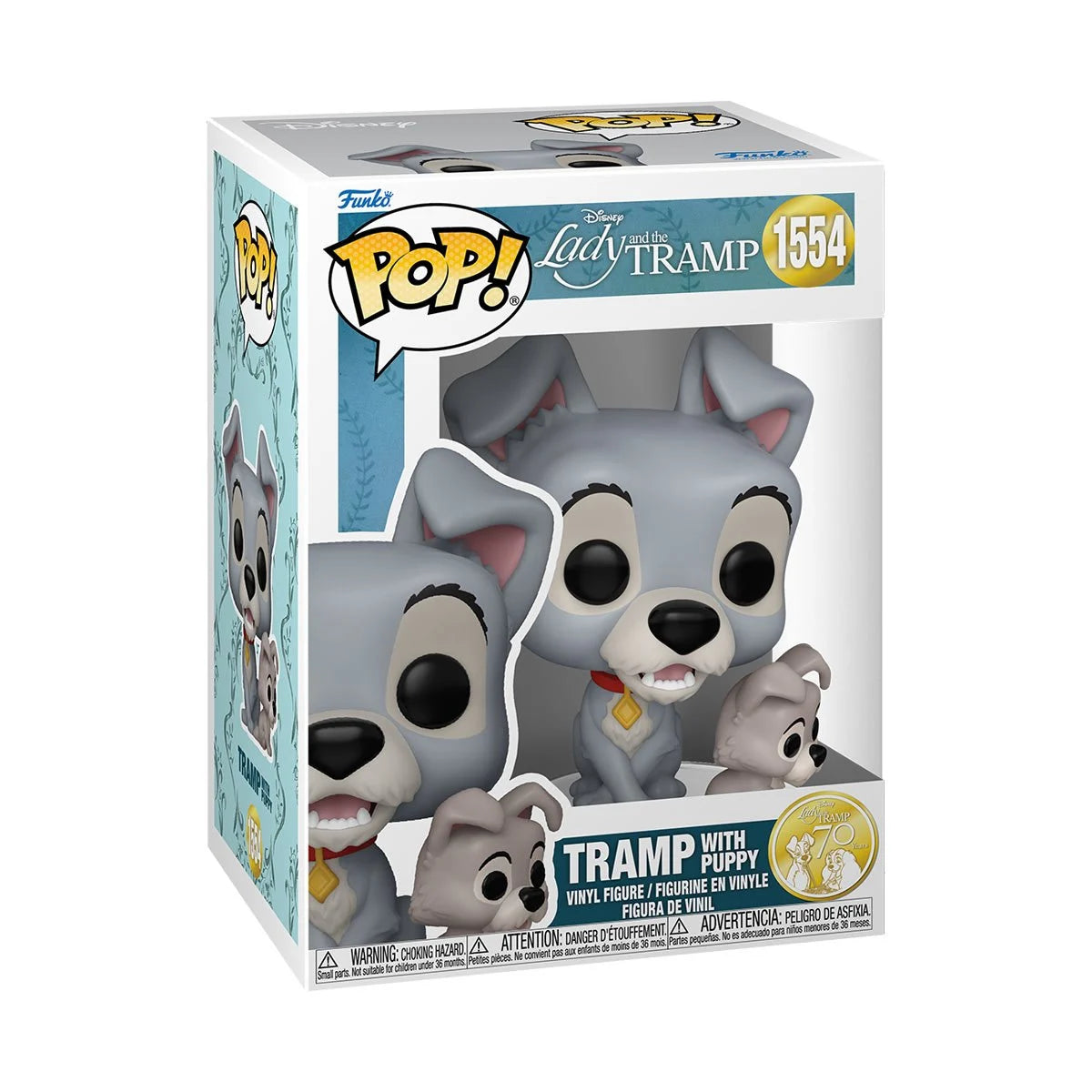 Funko POP! Disney Lady and the Tramp 70th Anniversary 1554 Tramp with Puppy