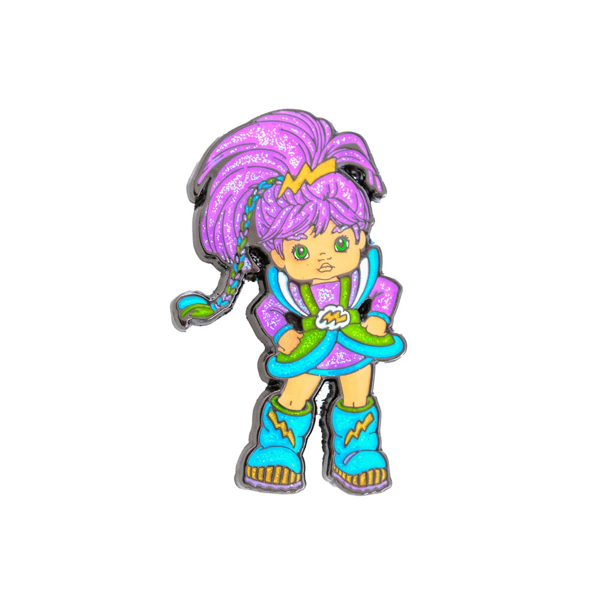 The Loyal Subjects Rainbow Brite Glitter Metal Pin Set of 4 San Diego Comic Con 2024 Exclusive