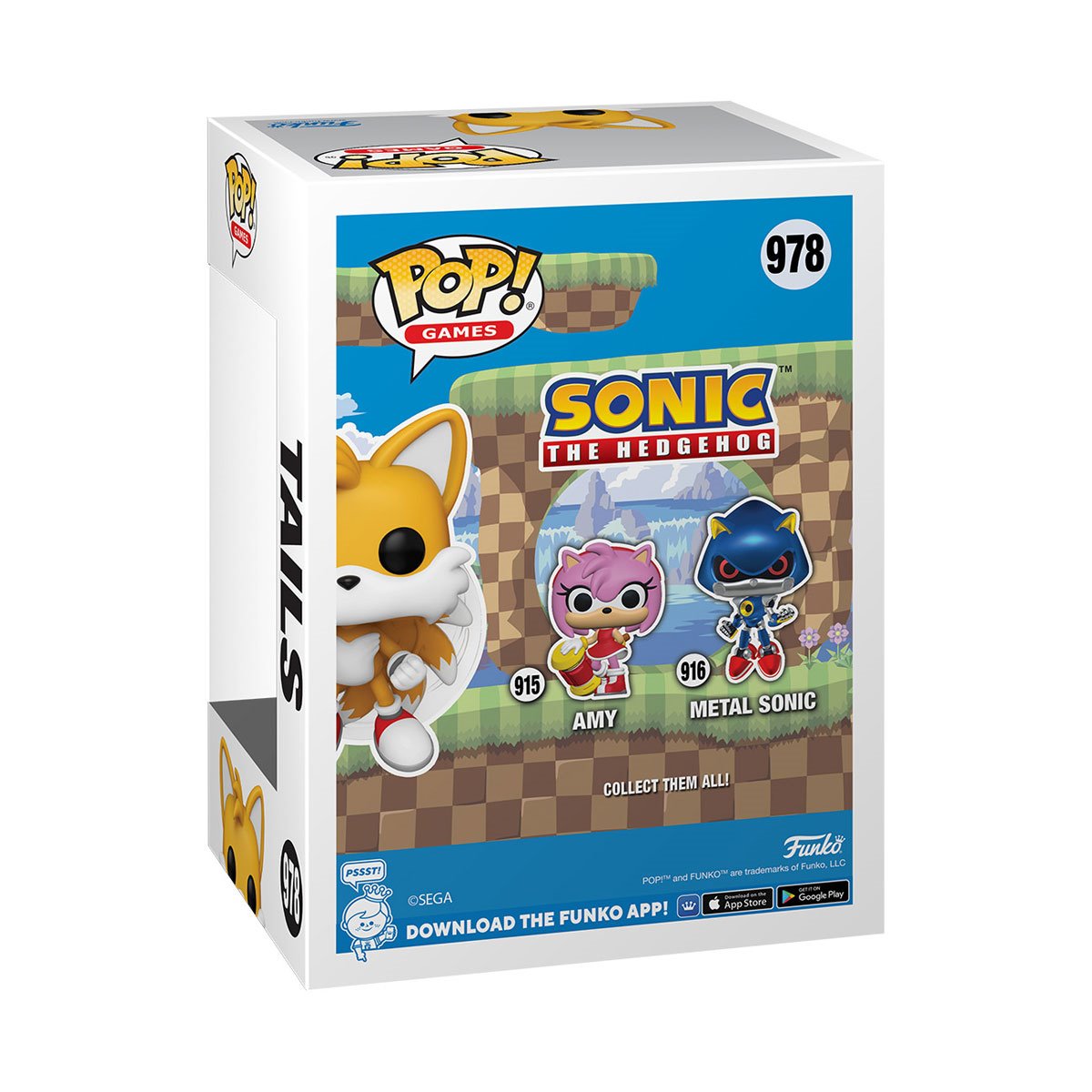 Funko POP! Games Sonic the Hedgehog 978 Tails Flying Flocked Specialty Series with Chance of CHASE