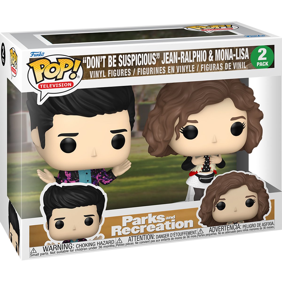Funko POP! TV Parks and Recreation 2-Pack "Don't Be Suspicious" Jean-Ralphio & Mona-Lisa 15th Anniversary