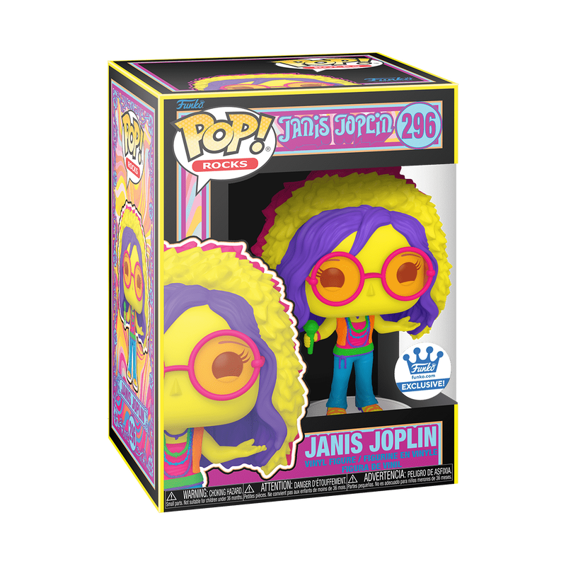 Funko POP! Rocks Icons 296 Janis Joplin (Black Light) Funko Shop Exclusive