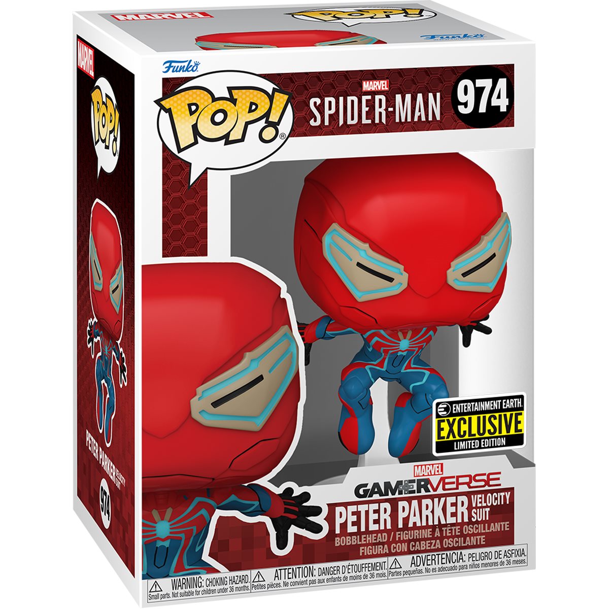 Funko POP! Marvel Gamerverse Spider-Man 2 974 Peter Parker (Velocity Suit) Entertainment Earth Exclusive