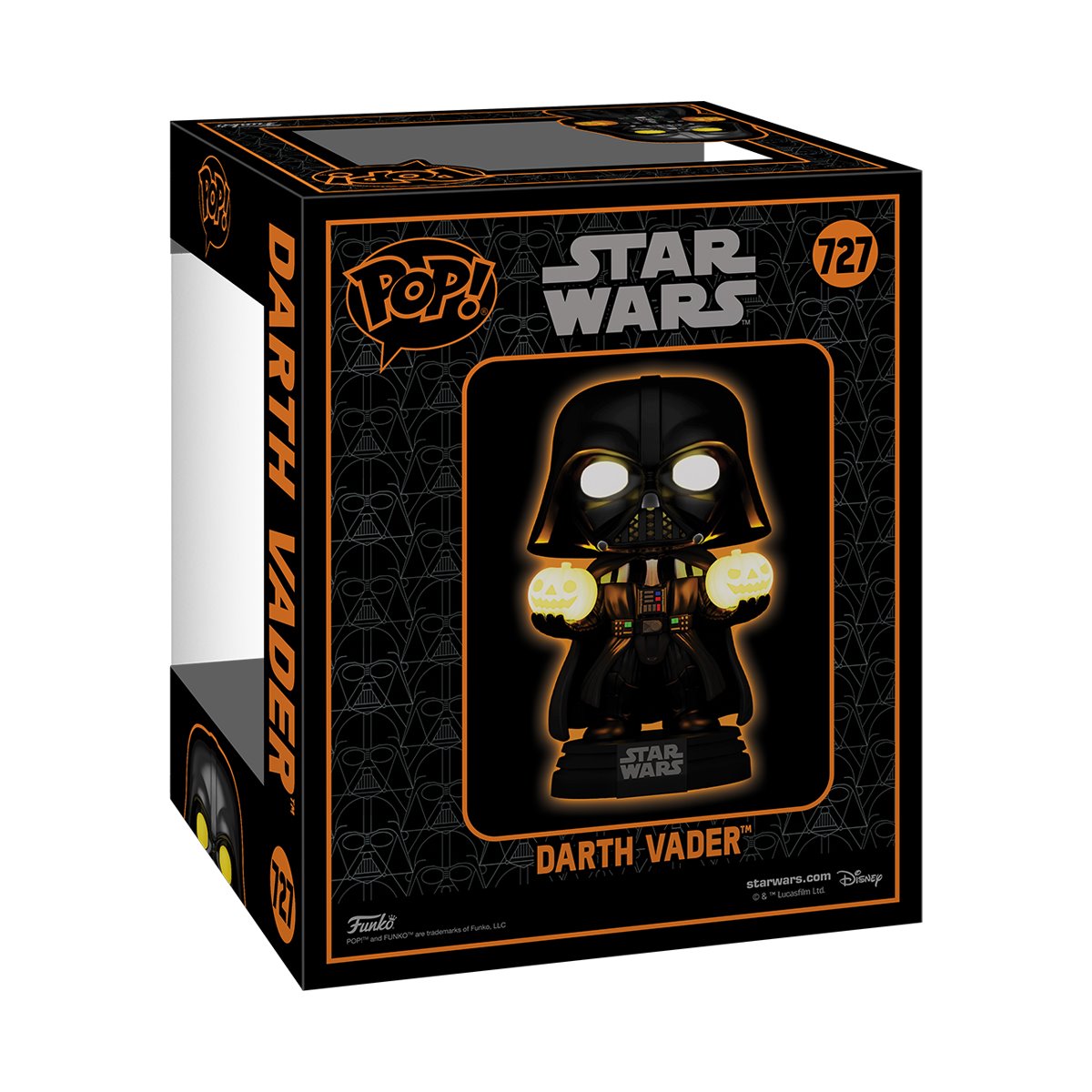 Funko POP! 6" Super Deluxe Halloween Star Wars 727 Darth Vader with Light-Up Pumpkins
