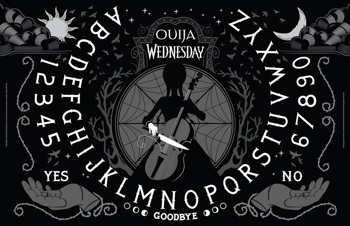 USAopoly Ouija Wednesday Inspired by The Popular Original Series Wednesday Glow-in-the-Dark Board | 2-6 Players, Ages 8+