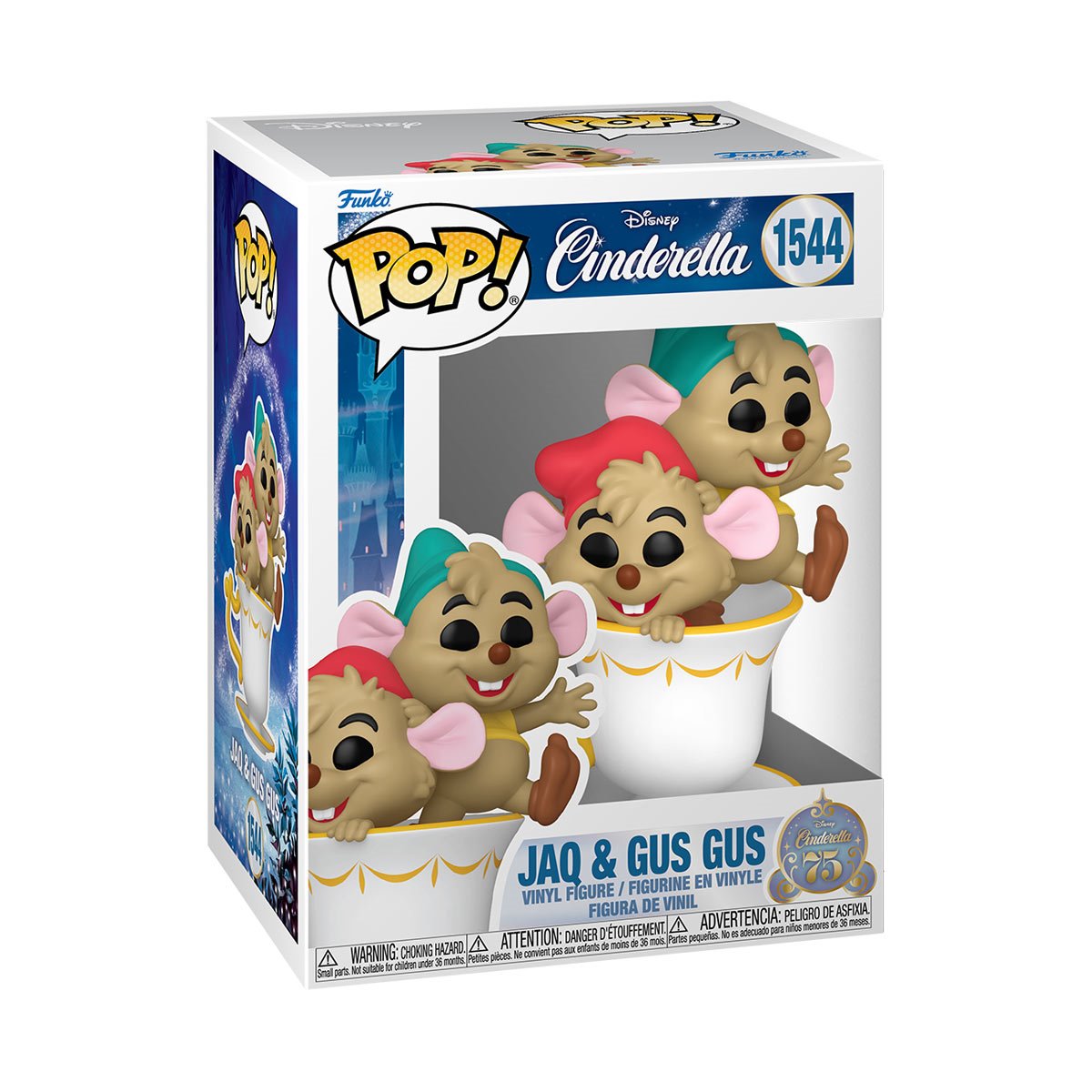 Funko POP! Disney Cinderella 75th Anniversary 1544 Jaq & Gus Gus in Teacup