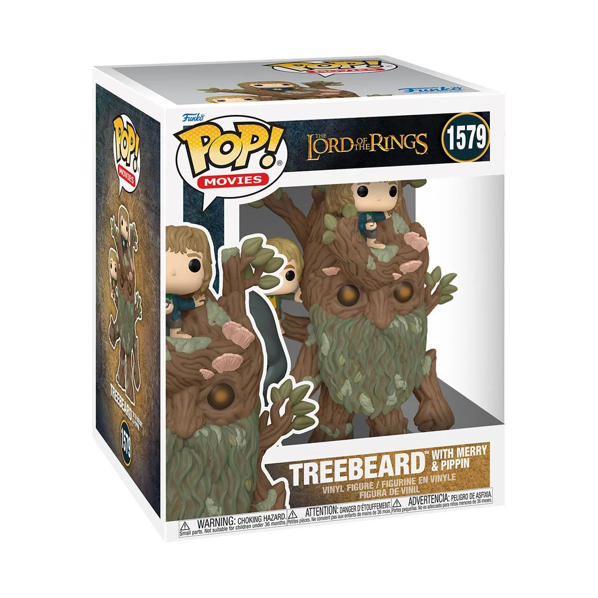 Funko POP! 6" Super Deluxe Movies Lord of The Rings 1579 Treebeard with Merry and Pippin
