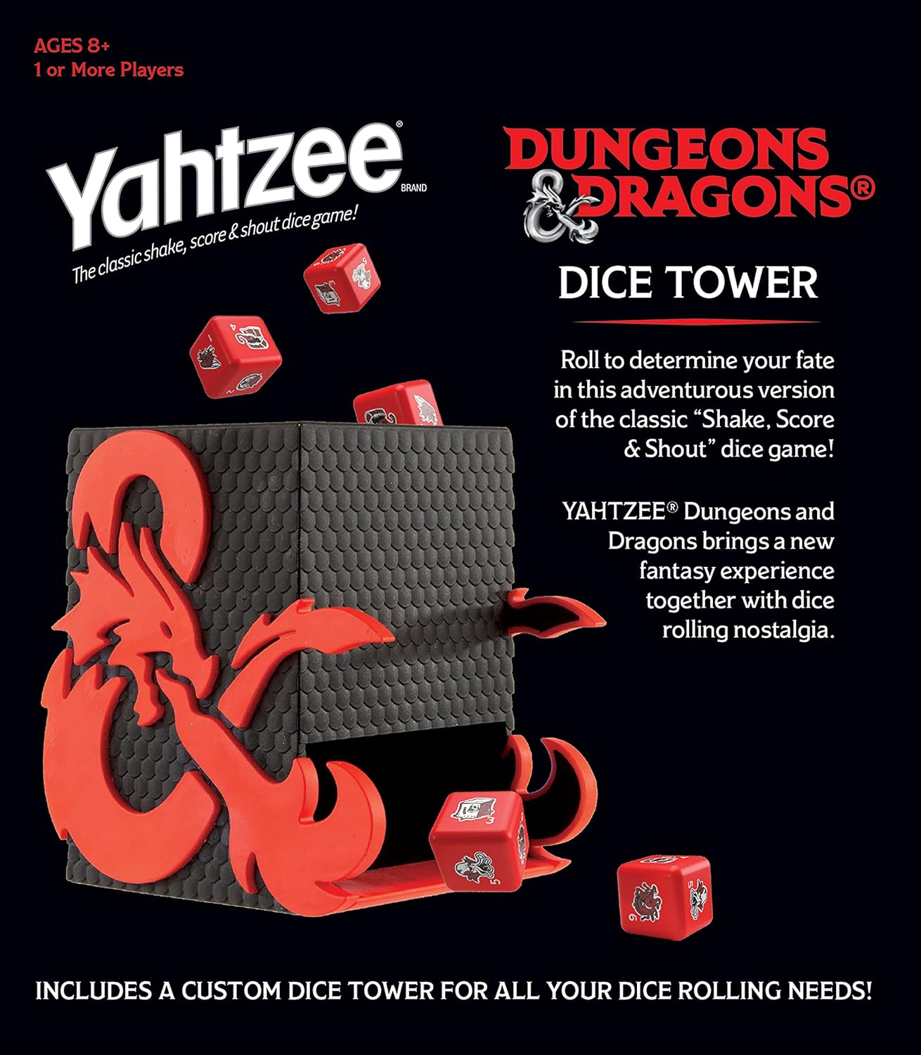 USAopoly Dungeons & Dragons YAHTZEE! with Custom Dice and Dice Tower