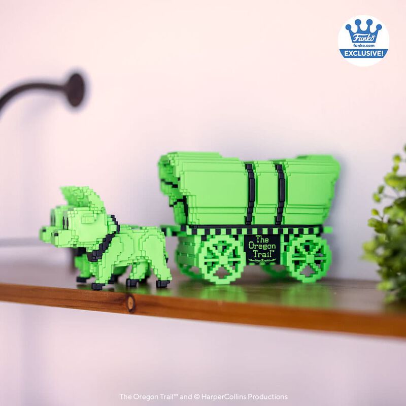 Funko POP! Rides Super Deluxe Games The Oregon Trail 982 Oxen and Wagon (Green and Black) Funko Shop Exclusive
