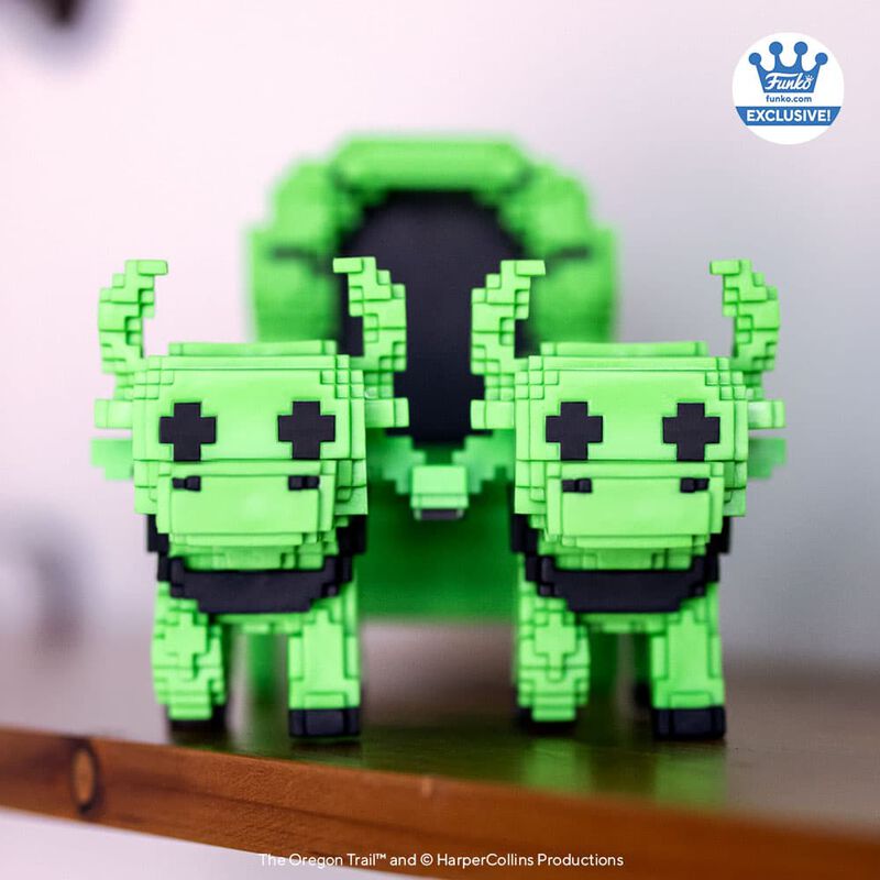 Funko POP! Rides Super Deluxe Games The Oregon Trail 982 Oxen and Wagon (Green and Black) Funko Shop Exclusive