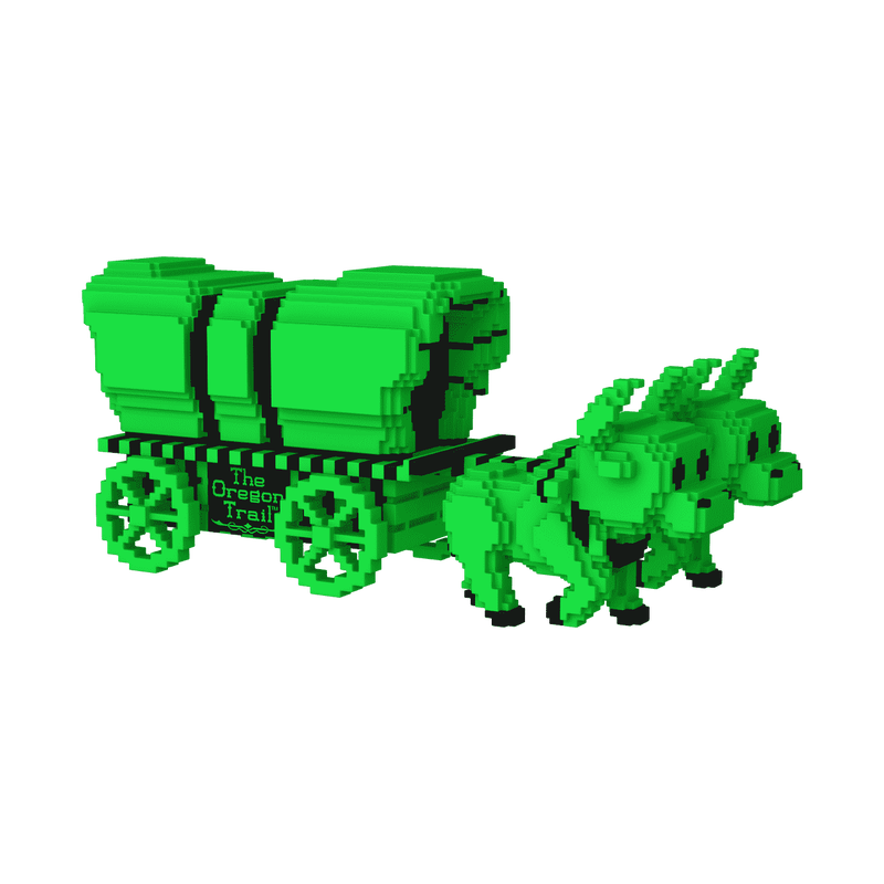 Funko POP! Rides Super Deluxe Games The Oregon Trail 982 Oxen and Wagon (Green and Black) Funko Shop Exclusive