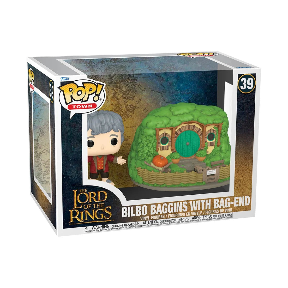 Funko POP! Town Movies Lord of The Rings 39 Bilbo Baggins with Bag-End
