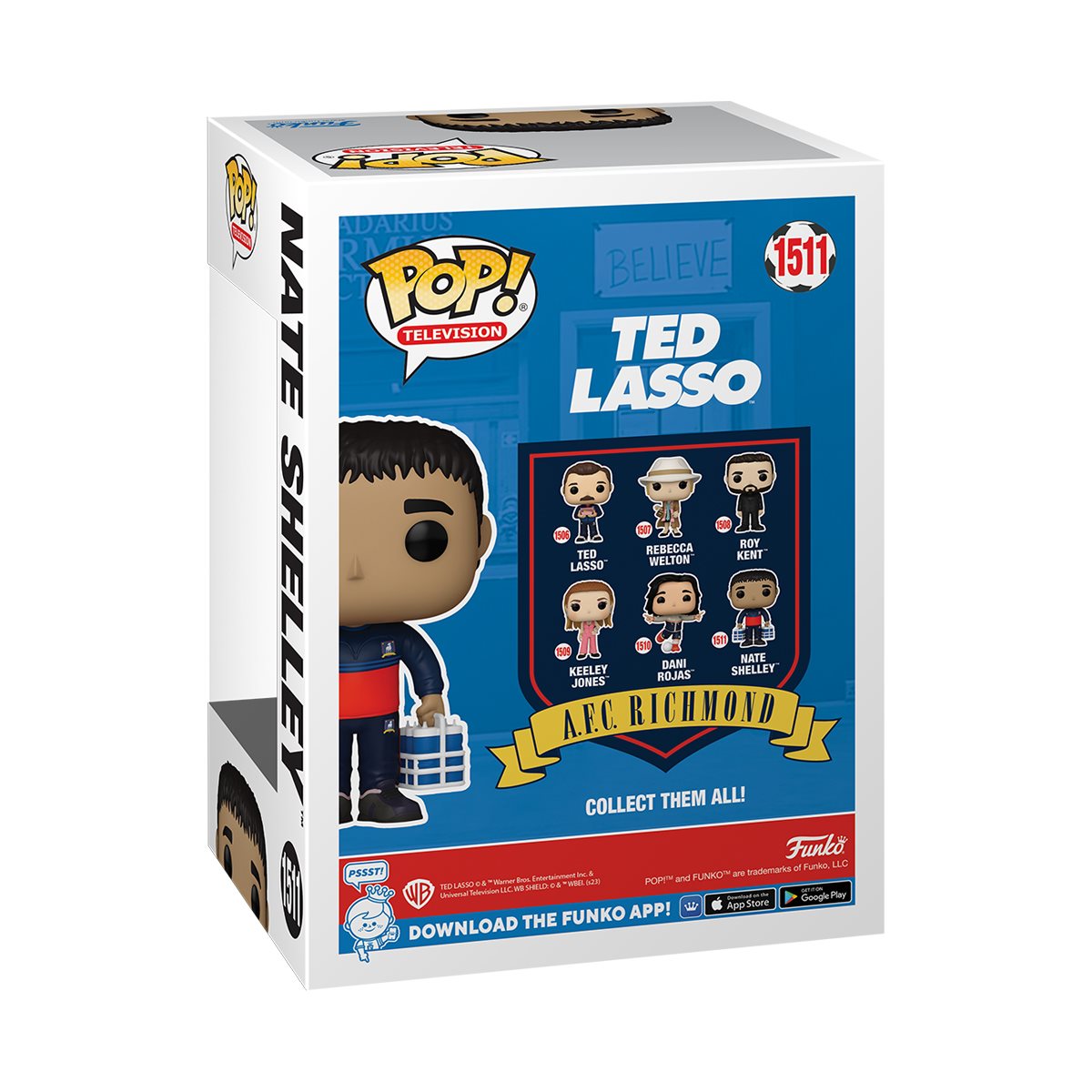 Funko POP! TV Apple+ Ted Lasso 1511 Nate Shelley with Water Bottles