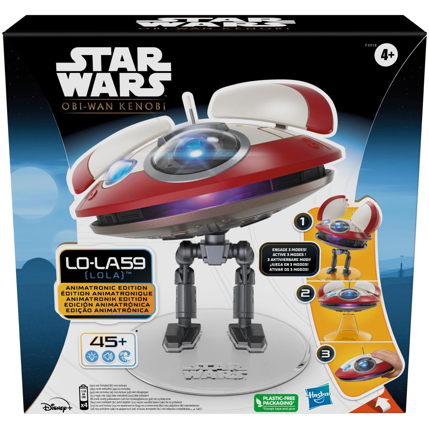 Star Wars L0-LA59 (Lola) Animatronic Edition, Obi-Wan Kenobi Series-Inspired Droid Toy