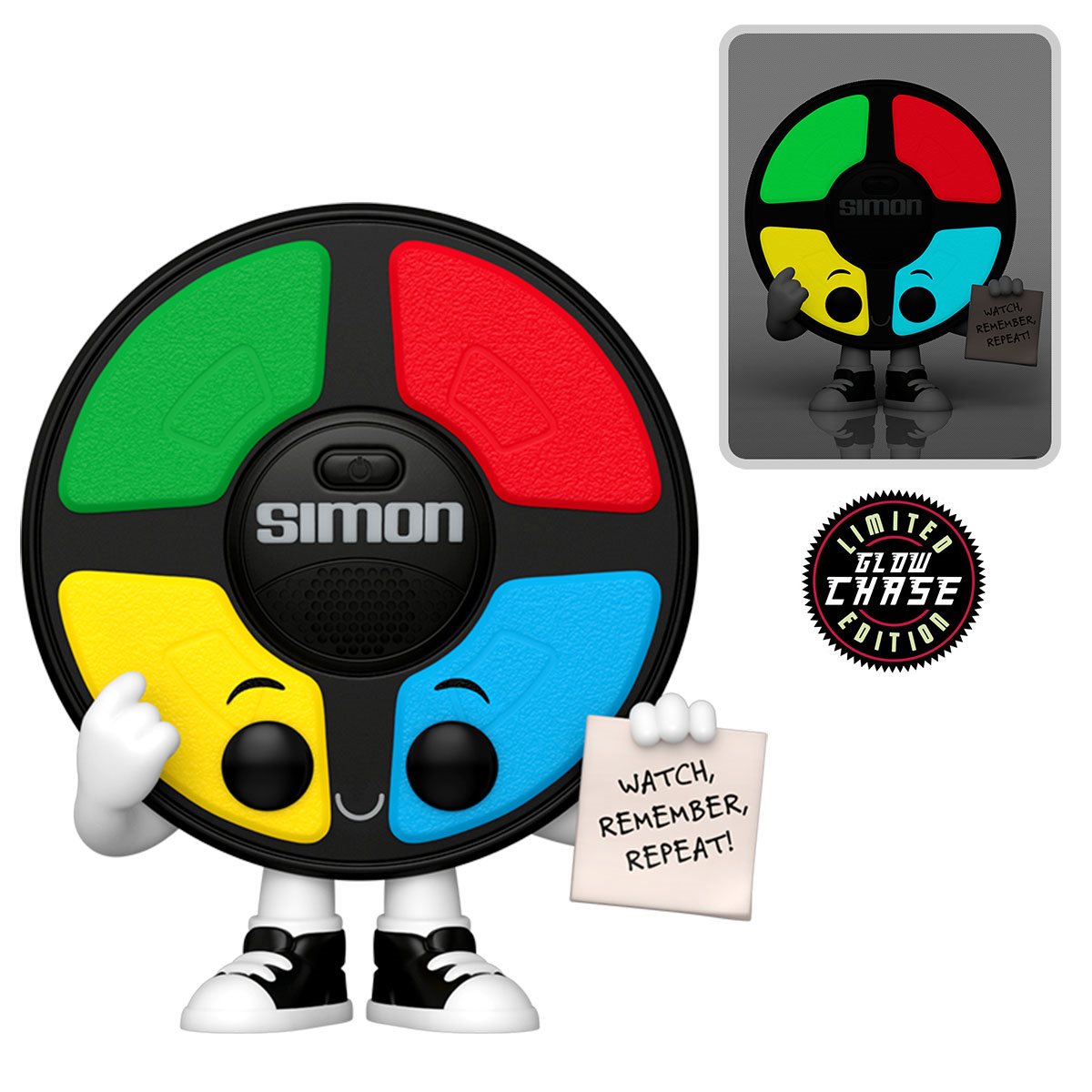 Funko POP! Retro Toys Board Games Simon 129 Simon Memory Game with Chance of Glow GITD Chase