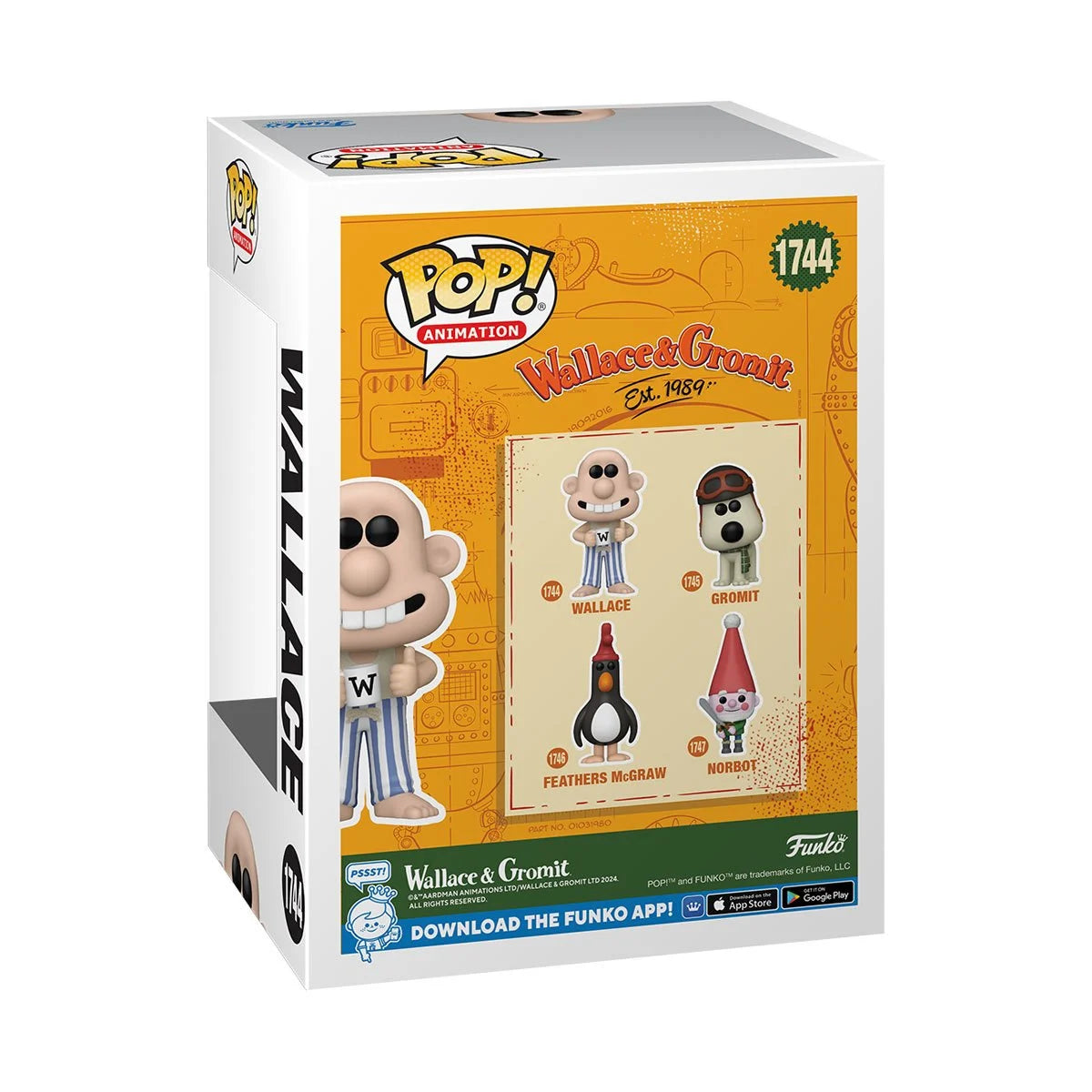 Funko POP! Animation Wallace and Gromit 1744 Wallace in Pajamas