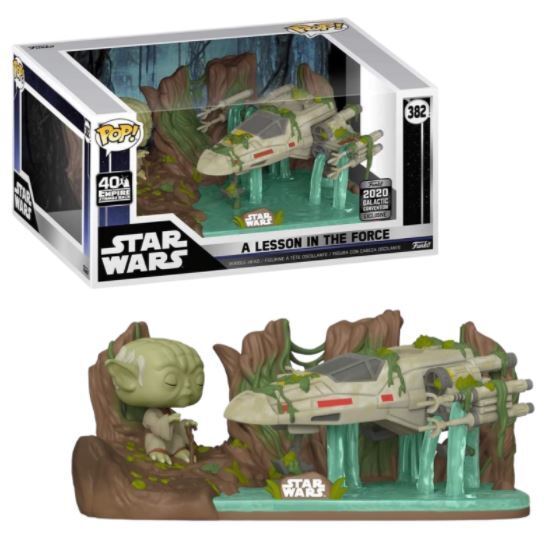 Funko POP! Super Deluxe Movie Moments Star Wars 382 Yoda Lifting X-Wing (A Lesson in the Force) Galactic Convention Exclusive