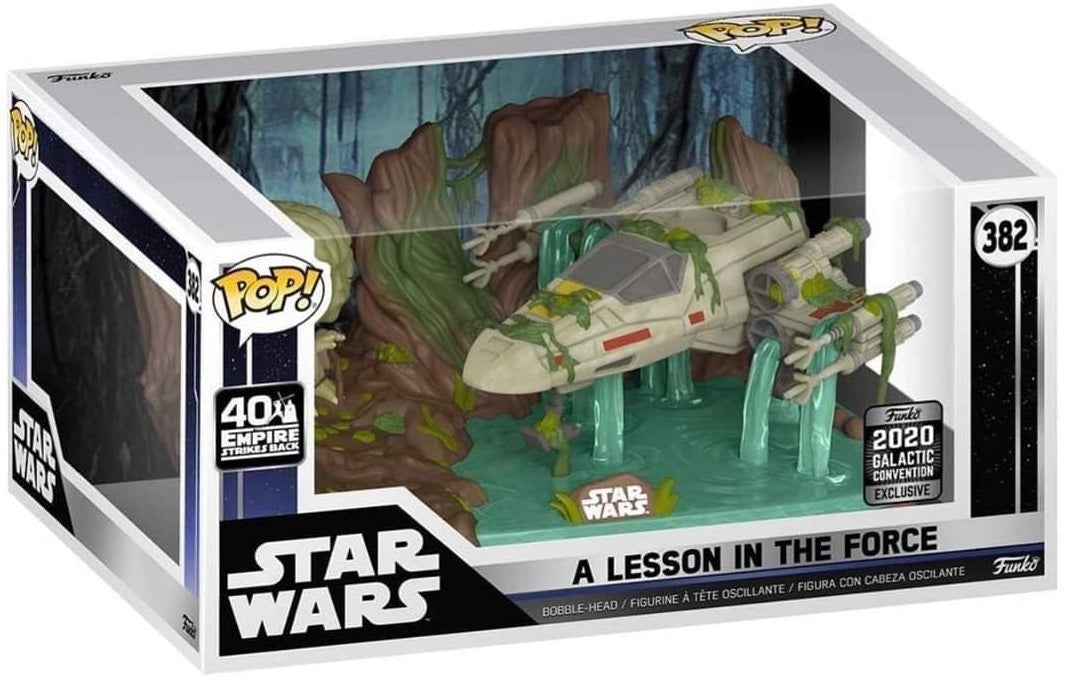 Funko POP! Super Deluxe Movie Moments Star Wars 382 Yoda Lifting X-Wing (A Lesson in the Force) Galactic Convention Exclusive