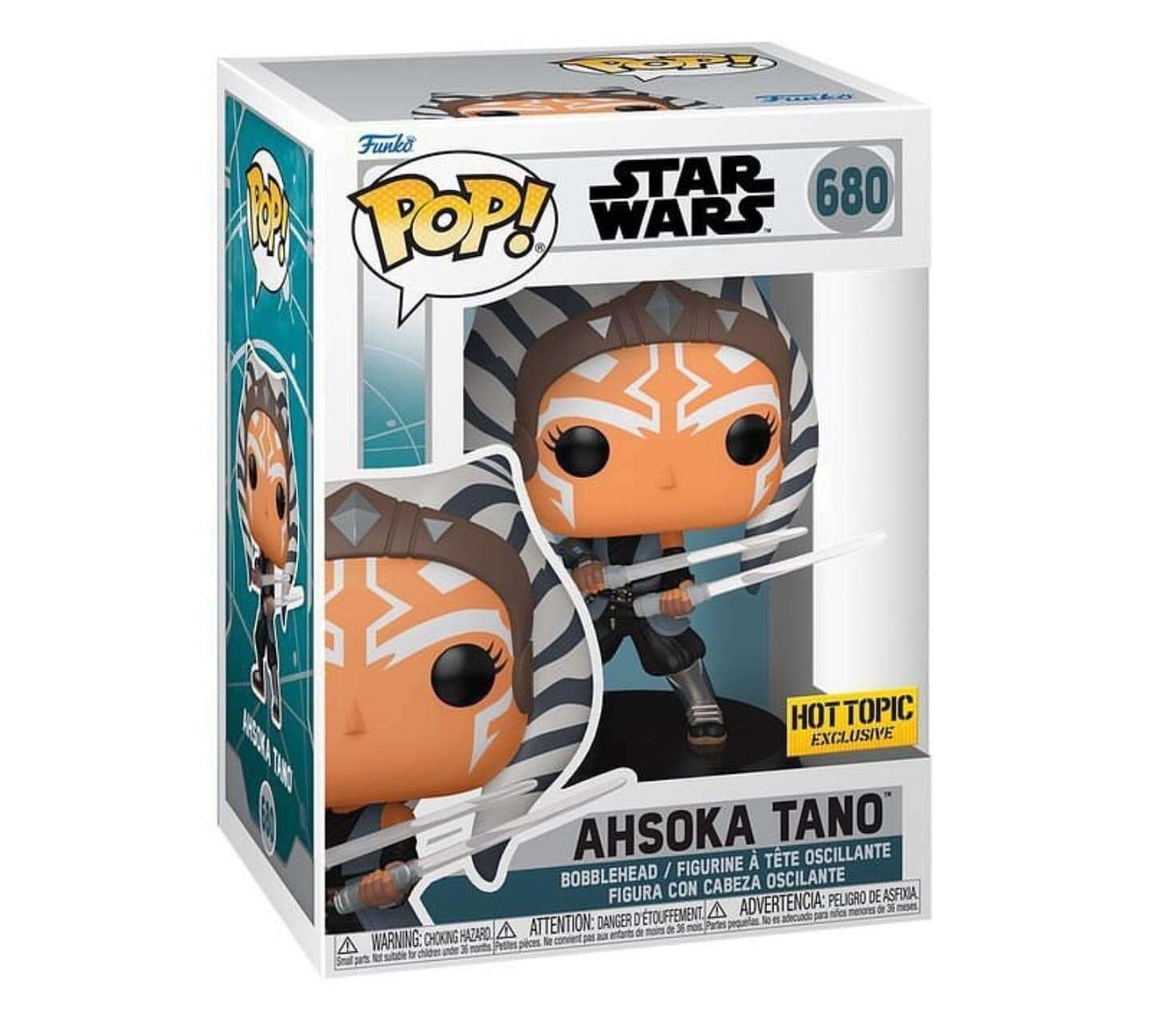 Funko POP! Star Wars Ahsoka 680 Ahsoka with Dual Sabers Hot Topic Exclusive