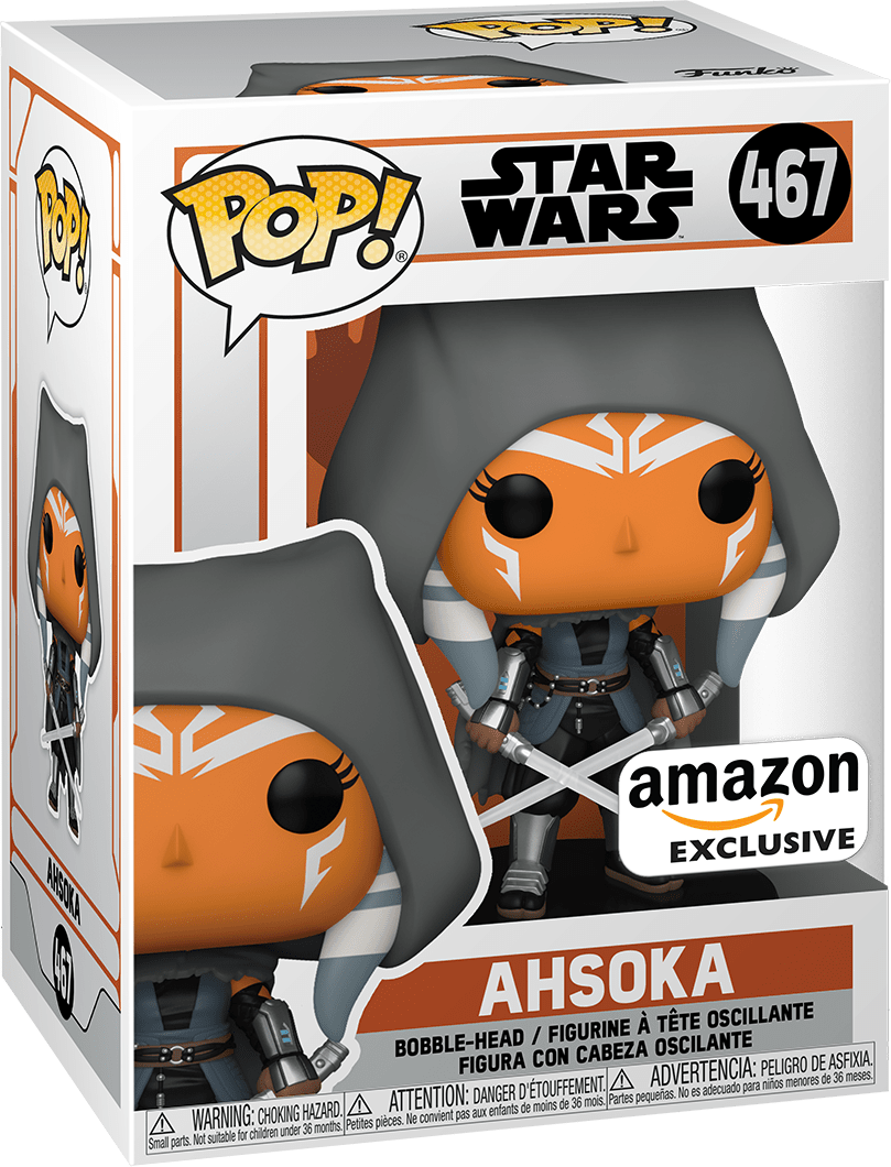 Funko POP! Star Wars The Mandalorian 467 Hooded Ahsoka with Dual Sabers Amazon Exclusive