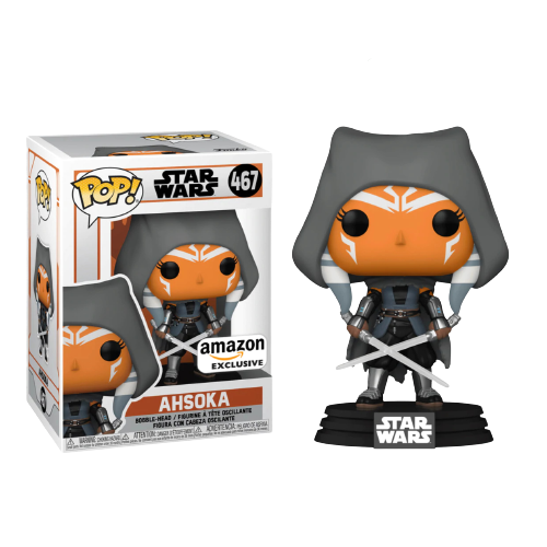 Funko POP! Star Wars The Mandalorian 467 Hooded Ahsoka with Dual Sabers Amazon Exclusive