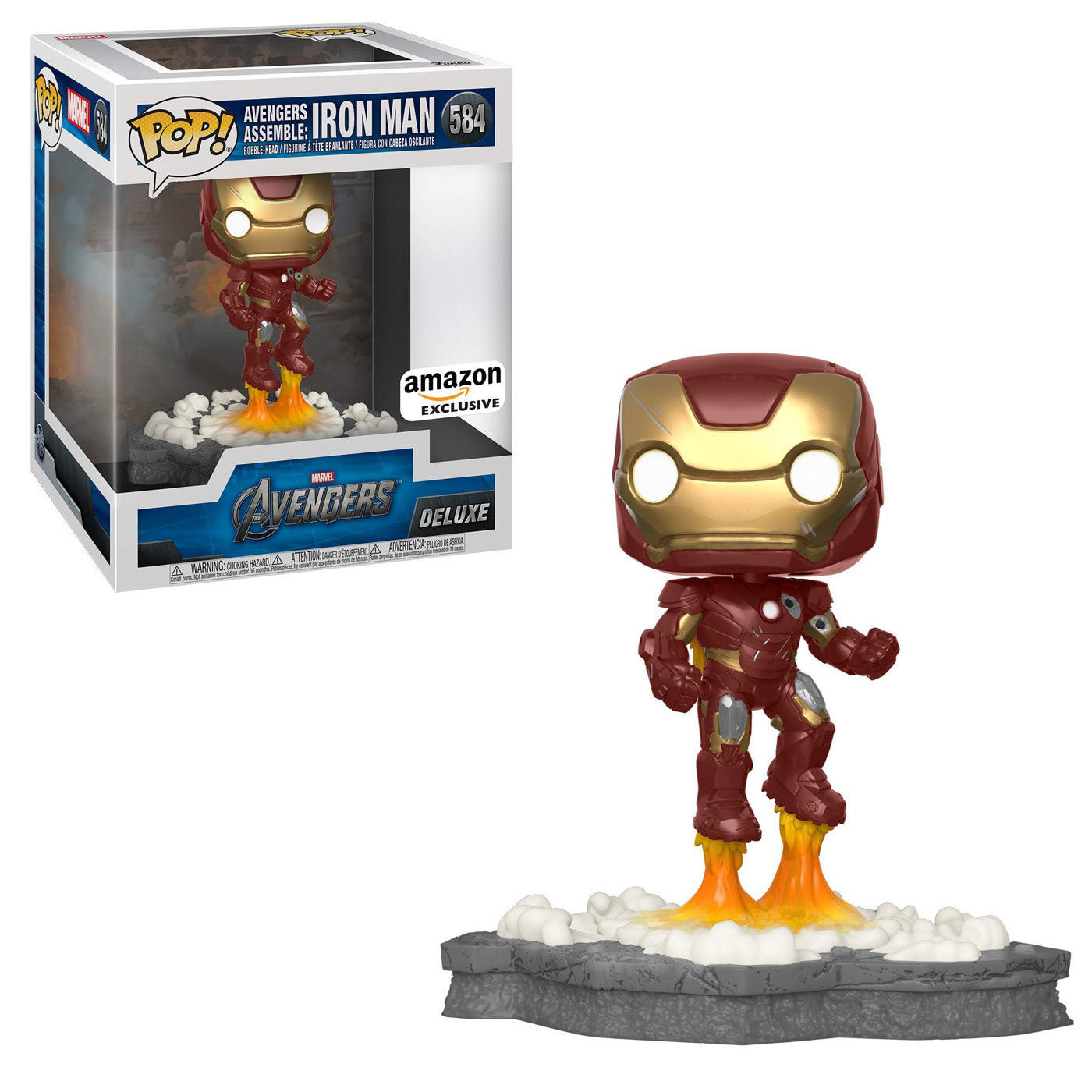 Funko POP! 6" Super Deluxe Marvel Avengers Assemble 584 Iron Man Amazon Exclusive Figure 1 of 6