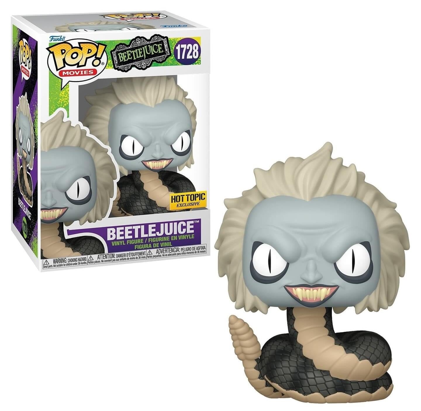 Funko POP! Movies Horror Beetlejuice 1728 Beetlejuice as Snake Hot Topic Exclusive