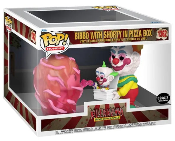 Funko POP! Super Deluxe Movie Moments Killer Klowns from Outer Space 1362 Bibbo with Shorty in Pizza Box Spirit of Halloween Exclusive