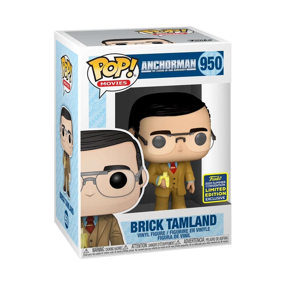 Funko POP! Movies Anchorman: The Legend of Ron Burgundy 950 Brick Tamland 2020 Summer Convention Exclusive
