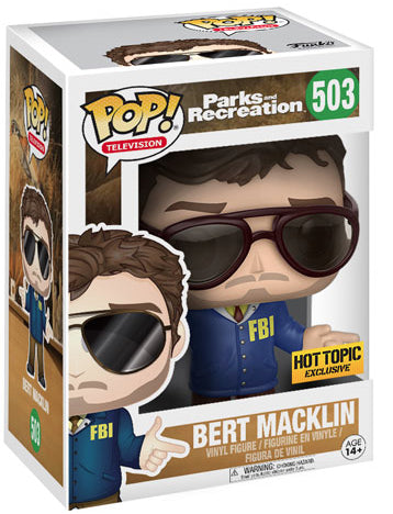 Funko POP! TV Parks and Recreation 503 Andy Dwyer as Bert Macklin Hot Topic Exclusive